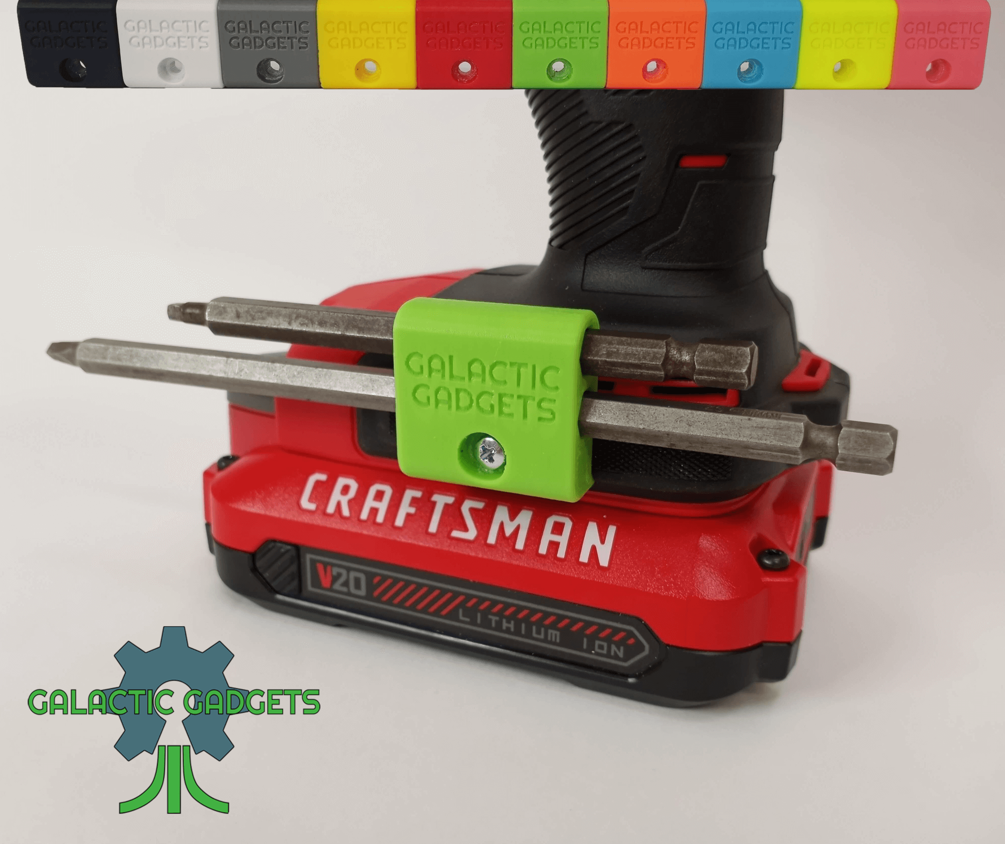 Heavy Duty 2 Slot Bit Holder for Craftsman V20 Drills, Impact