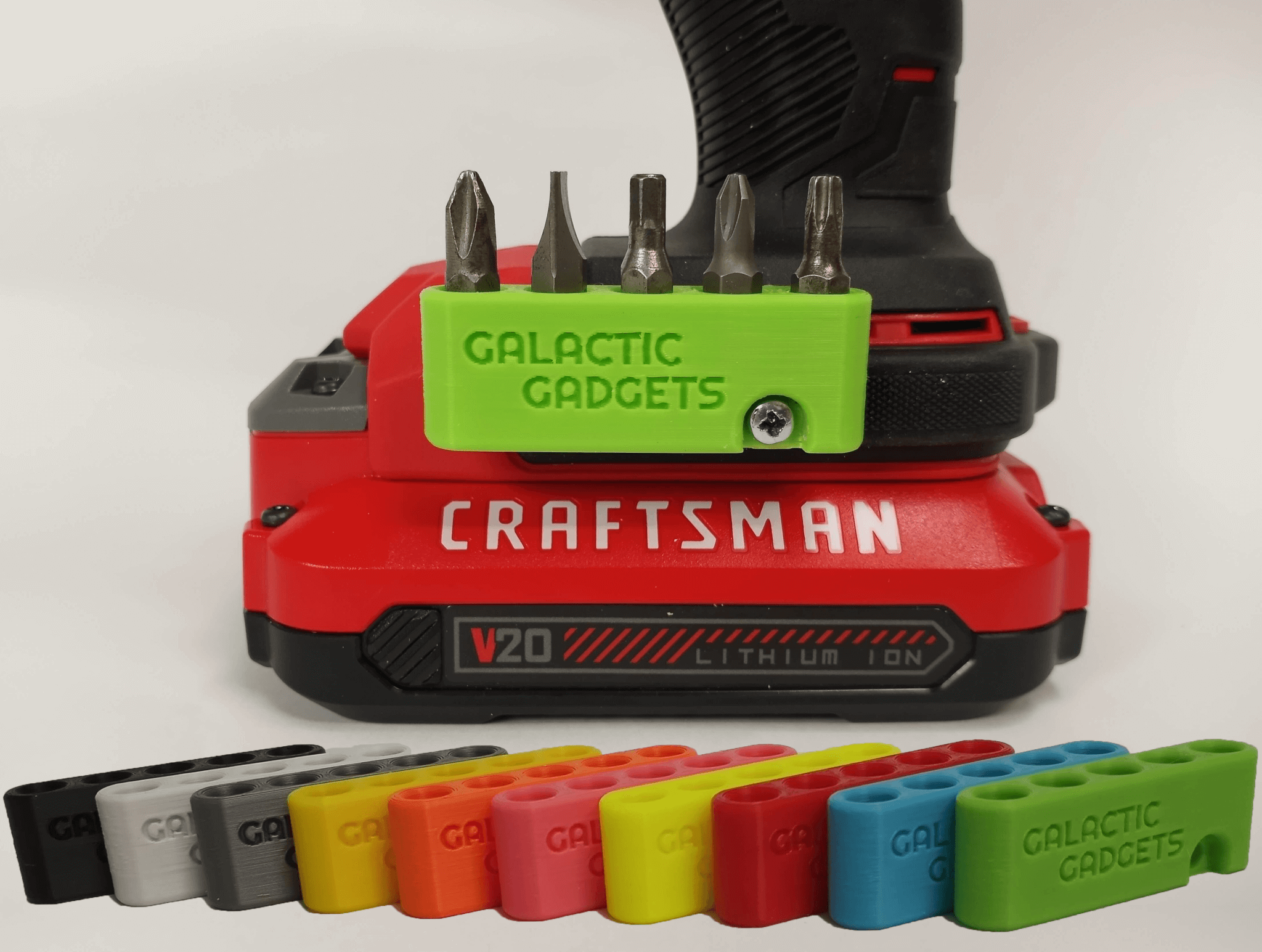 5 Slot Bit Holder for Craftsman V20 Drills, Impact Drivers